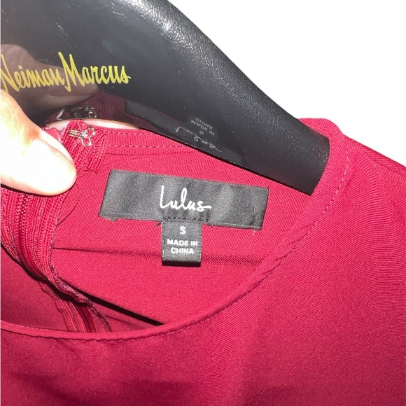 Lulus Wrap Dress Burgandy Holiday Women Small - Picture 5 of 9